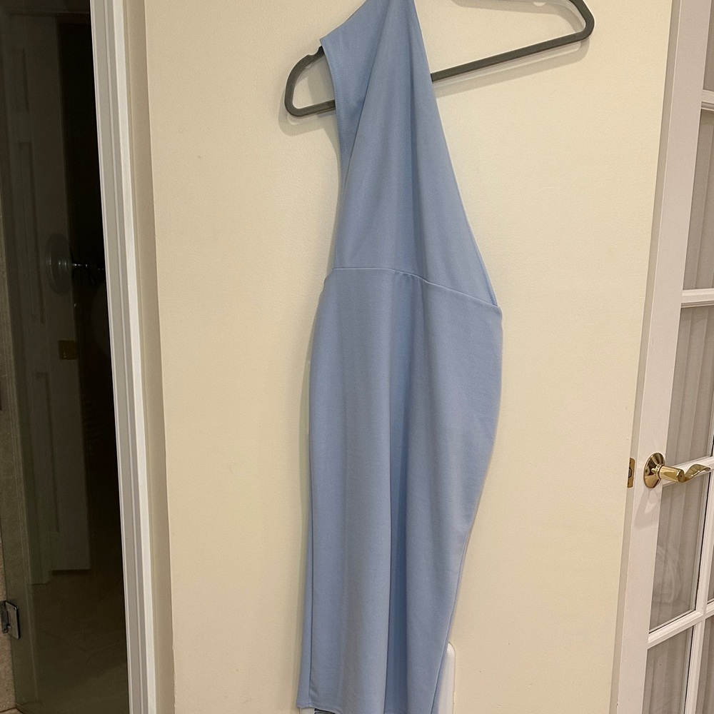 NWT Elegant Blue One-Shoulder Dress